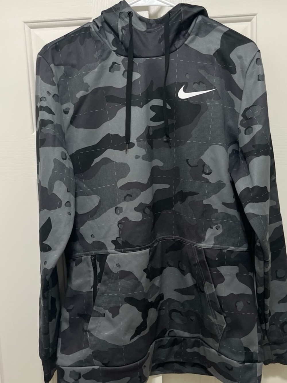 Nike Gray & Black Camo Pullover Hoodie